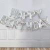 Banner de Feliz Cumpleaños Globo de Letra de Feliz Cumpleaños Arreglo de Decoración para Fiesta Infantil Globo de Película de Aluminio