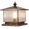 Lámpara solar de poste de cobre puro uso comercial doble lámpara de puerta de villa lámpara de poste de puerta lámpara de patio exterior lámpara de pared impermeable