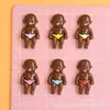 Novos Acessórios para Bonecas Pretas de Resina DIY Cola de Creme Decoração de Capa de Celular Pingente de Personagem de Desenho Animado Atacado
