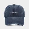 Gorra de Béisbol Vintage Lavada con Agujeros Viejos para Hombres y Mujeres Gorra Bordada con Letras Pequeñas Artísticas Vintage Gorra Suave para el Sol