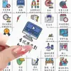 96 adesivos vida cotidiana ícone pequeno decoração registro abrir pequenos adesivos decorativos capa de celular copo caderno mesa
