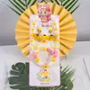 Colar de joias infantil com desenho animado, pulseira, anel, princesa, acessórios com miçangas, menina, fofo, bebê, menina, joias, presente