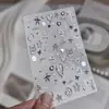Pegatinas Metálicas para Uñas tomomi Journal INS Plata Chica Picante Pegatinas para Uñas Corazón Dulce Fresco Adornos Metálicos para Uñas Mora