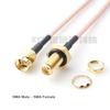 Adaptador SMA macho llave en mano con anillo impermeable, coaxial, radiofrecuencia, conexión positiva, conexión inversa, alimentador RG316 de 15 cm