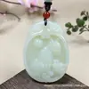 Jade Hetian Natural jade blanco colgante de la fortuna hombres y mujeres Zodiaco signo del zodiaco perro colgante de jade auspicioso colgante de jade venta al por mayor