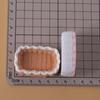 Dulce Cesta de Pan de Encaje Cesta Tejida DIY Miniatura Casa de Muñecas Juguete Adornos Imán de Refrigerador Accesorios de Joyería de Resina