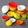 Plato pequeño de melamina de colores para salsas, Vajilla comercial tipo porcelana, Plato en forma de corazón con asa, Plato para condimentos, Plato para condimentos de restaurante de hot pot