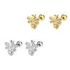 Moda coreana abeja circonita micro incrustada acero titanio aretes femeninos al por mayor AliExpress ebay wish aretes sencillos