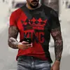 Serie de Letras Impresión Digital Moda para Hombre y Mujer Manga Corta Moderna Nuevo Camiseta Verano 2021