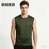Talla Europea Transfronterizo Maratón Secado Rápido Chaleco Deportivo Hombre Sin Mangas Camiseta sin Mangas Correr Entrenamiento Baloncesto Holgado Fitness