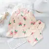 Pijama Infantil para Meninas, Manga Longa Primavera e Outono, para Crianças Maiores, Cardigã de Verão para Bebês Meninas, Roupa de Casa para Meninas, Nova Roupa de Exterior 2025