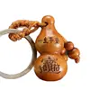 Venta al por mayor del fabricante Llavero Colgante Imitación Madera de Melocotón Calabaza Fulu Bendiciones de los Doce Animales del Zodiaco Adornos para Llaves de Coche