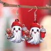 Amazon Cross-Border Novos Brincos Pingente de Abóbora e Rosto de Fantasma de Halloween Brincos Planos de Acrílico Acessórios de Halloween