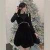 Talla Grande Vestido de Tirantes de Terciopelo Perla Conjunto de Dos Piezas Principios de Primavera Estilo Dama mm Gorda Cintura Alta Ajustado Vestidito Negro Traje