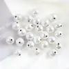 6/8/10/12mm Cuentas de Cobre Esmerilado Cuentas Pequeñas Doradas Huecas Pulsera de Cuentas Redondas Accesorios para DIY Pulsera de Cuentas Sueltas Pulsera con Cuentas