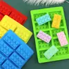 Castillo de Azúcar 10 piezas bloques de construcción de silicona molde para pastel molde de chocolate de silicona fábrica directa Niños Bricolaje