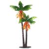 Flor artificial, pequeño cocotero naranja rojo, diseño decorativo de paisaje, decoración del hogar, sala de estar, pecera, planta verde