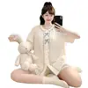 Pijama de Algodão Nuvem para Mulheres, Estilo Doce Ins de Verão com Bolinhas Manga Curta Shorts, Conjunto de Pijama Solto Plus Size