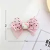 Desenho fofo malha bolinhas laço DIY presilha de cabelo pequena acessório de cabelo infantil acessório de cabeça mochila acessório de presente em estoque