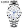 Longbo Longbo productos genuinos Reloj de Hombre Impermeable Luminoso Reloj de Doble Calendario Reloj de Hombre Cuarzo Dominante para Hombre Venta al por Mayor