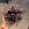Diadema de Moda de Alta Gama de Lujo Ligero de Organza con Lazo de Cristal para Mujer, Estilo Único y Relajado Ins