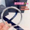Plata de Ley 999.9 Tanabata San Valentín Accesorios de Raíz de Loto Filigrana Flor de Plata Mariposa Flor de Amor Pulsera Sólida