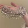 Collar de Borla Hueca con Incrustaciones de Diamantes Europeo y Americano Transfronterizo Lujo Ligero Cadena Clavicular Temperamento Exagerado Personalizado Joyería de Alta Gama al Por Mayor