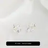 Chapado en Oro de 14K Zircón Diamantado Flor Estéreo Espaciadores de Cuatro Agujeros Pulseras de Cristal Hechas a Mano DIY Accesorios de Joyería con Cuentas
