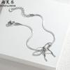 Joyería Transfronteriza Nuevo Estilo Ins Lazo Acero Inoxidable Nicho Joyería Simple Elegante Alta Gama Para Combinar