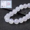 Ágata Branca Natural Grau 7A Contas Soltas Semi-Acabadas Acessórios para Joias DIY Feitos à Mão Contas Redondas de Ágata Branca Leitoso Transparente Venda por Atacado