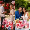Oferta Especial Wff047 Export Coração Beijo Dia dos Namorados Xoxo Festa de Feriado Presente Bolsa Tote Não Tecida