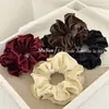 Goma de Pelo de Terciopelo Estilo Coreano Versátil Fruncida para Marcar la Cintura con un Toque de Lujo, Goma para el Pelo de Doble Capa con Bordes Sellados para Coletas y Accesorios Florales para el Cabello