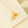 Concha de Agua Asiento Dorado Oro Oro Puro 999 Colgante de Cacahuete Caqui Bueno para Mujer Oro Duro 3D Colgante de Collar para Novia
