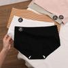 Ropa interior para mujer a cuadros y sencilla 7A Seda de morera Entrepierna antibacteriana Cintura media Sin costuras Alta elasticidad Cubre cadera Transpirable Calzones para niña