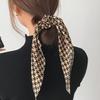 Houndstooth Tecido Cor Correspondência Bowknot Estilo Francês Preto e Branco Estilo Elegante Fita Cabeça Corda Corda Cabelo Mulheres