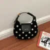 Bolsa tote transfronteiriça de grande capacidade, moderna, minimalista e elegante para o dia a dia, com design de nicho estilo coreano, e pode ser usada como bolsa de ombro ou transversal.