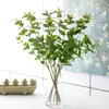 Planta artificial impresión 3D color flor de eucalipto material a juego flor artificial hoja de dinero hoja de flor artificial decoración del hogar