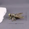Adornos de Latón para Escritorio de Mosca Grande Adornos Creativos Antiguos de Mosca Grande Mascota de Té Decoración de Escritorio Pequeñas Artesanías de Cobre Adornos
