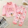 Roupa interior das crianças terno algodão pijamas meninas bebê roupas de outono calças compridas algodão meninos roupas para casa roupas infantis atacado