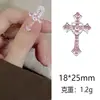 Accesorios de Joyería en Forma de Cruz, Decoraciones de Uñas de Aleación, Arte de Uñas Portátil, Decoraciones de Uñas de Aleación en Forma de Cruz, Mayoreo