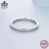 Anel Ai Fu Le Shining Nano Opal Arrangement Anel de Prata Esterlina S925 Banhado a Platina Joia Acessórios para Mãos Item Quente Transfronteiriço