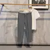 Pantalones de Traje para Hombre para Viajes de Negocios, Antiarrugas, Corte Ajustado, Otoño/Invierno 2025, Versátiles, Casuales, Negros, No Planchar, Estilo Coreano