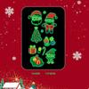 Adesivos de tatuagem de transferência de água luminosos de Natal à prova d'água adesivos de desenho animado para crianças novos feriados