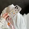 Funda para teléfono Apple 18promax Estampado de cuadros rosa coreano japonés Estrellas de colores Aplicable a iPhone16/17pro Bolso 15