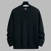 Moletom transfronteiriço de primavera e outono, camiseta masculina de manga comprida, segunda pele, gola redonda, sem capuz, pulôver, blusa masculina, segunda pele masculina