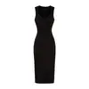 Vestido regata quadrado puramente sedutor com cintura franzida para acinturar, doce e sexy, versátil para uso casual, vestido bodycon justo ao corpo