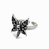 Anillo de Plata Tailandesa Retro Mariposa Vieja Calavera Estilo Punk Joyería Moda Anillo de Plata Tailandesa Personalizado Accesorios para Anillos