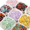 10g Cuentas Mixtas de Arroz Multiestilo, Cuentas de Arroz de Vidrio, Cuentas Sueltas, Materiales para Pulseras, Collares, Joyería DIY Hecha a Mano