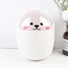 Lixeira de Mesa Alta Cor Mini Fofa Pote com Tampa Balde de Armazenamento de Lixo de Mesa tamanho pequeno Caixa de Armazenamento de Sacos de Lixo
