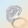 Anillos Personalizados Europeos y Americanos de Moda para Mujer, Anillos de Plata S925 de Alta Calidad, Lujo Accesible con Moissanita que No se Desvanece, Procesamiento Personalizado